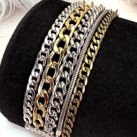 Jenny Bird 5 strand weighted multi chain cuff bracelet